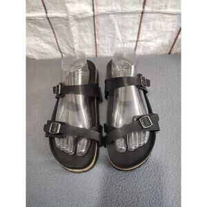 Torrid Strappy Sandals Womens Size 10 Black Criss Cross Gladiator Buckle Boho